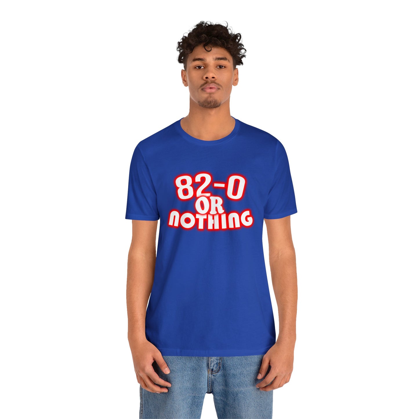 "82-0 Or Nothing" Blue Tee