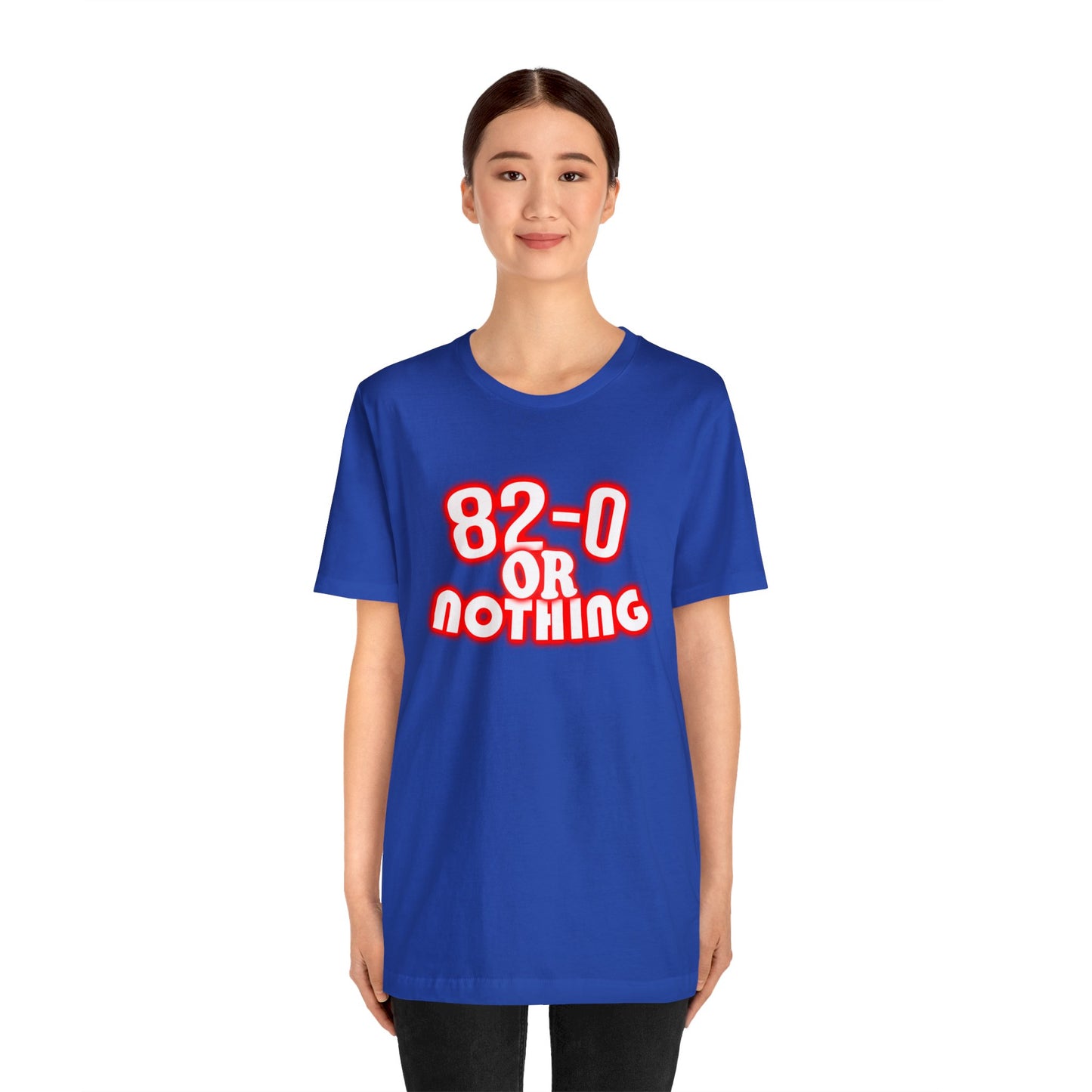 "82-0 Or Nothing" Blue Tee